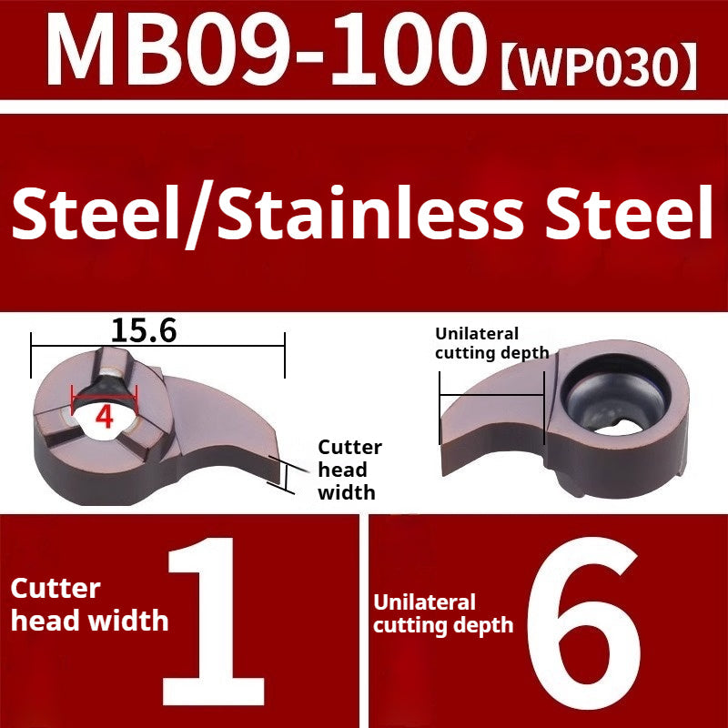 1008-CNC Bore Deep Grooving Inserts Small Hole Grooving Comma Inserts Insert Bar MB-05GR/07GR/09GR Rounded Corner Shandong Denso Pricision Tools Co.,Ltd.